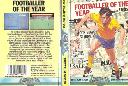 Footballer of the Year box art for ZX Spectrum